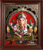 Ganesha Super Emboss Tanjore Painting