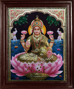 Gaja Lakshmi Super Emboss Tanjore Painting