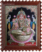 Gaja Lakshmi Super Emboss Tanjore Painting