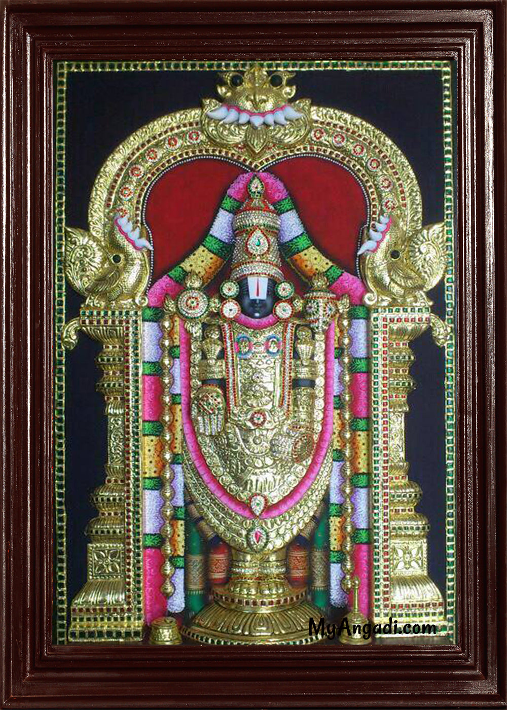 Thirupathi Balaji Super Emboss Tanjore Painting