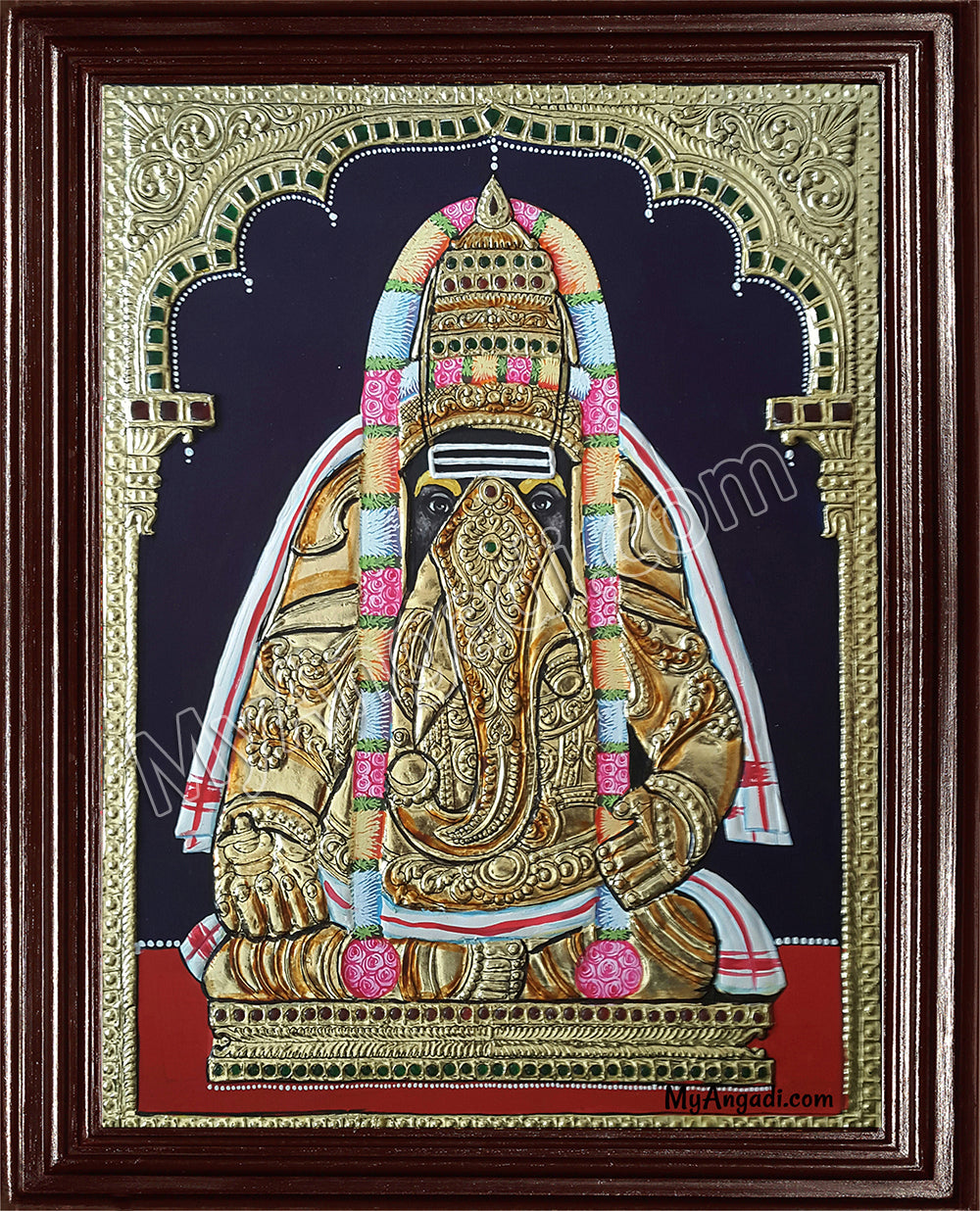 Pillayarpatti Vinayakar Tanjore Painting