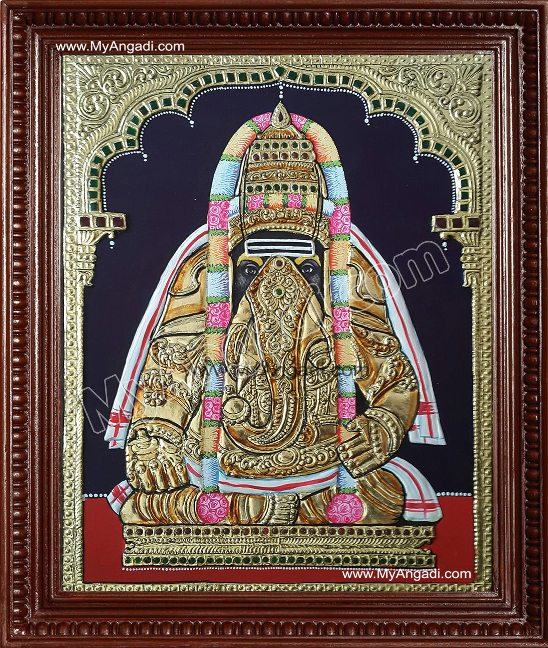 Pillayarpatti Vinayakar Tanjore Painting