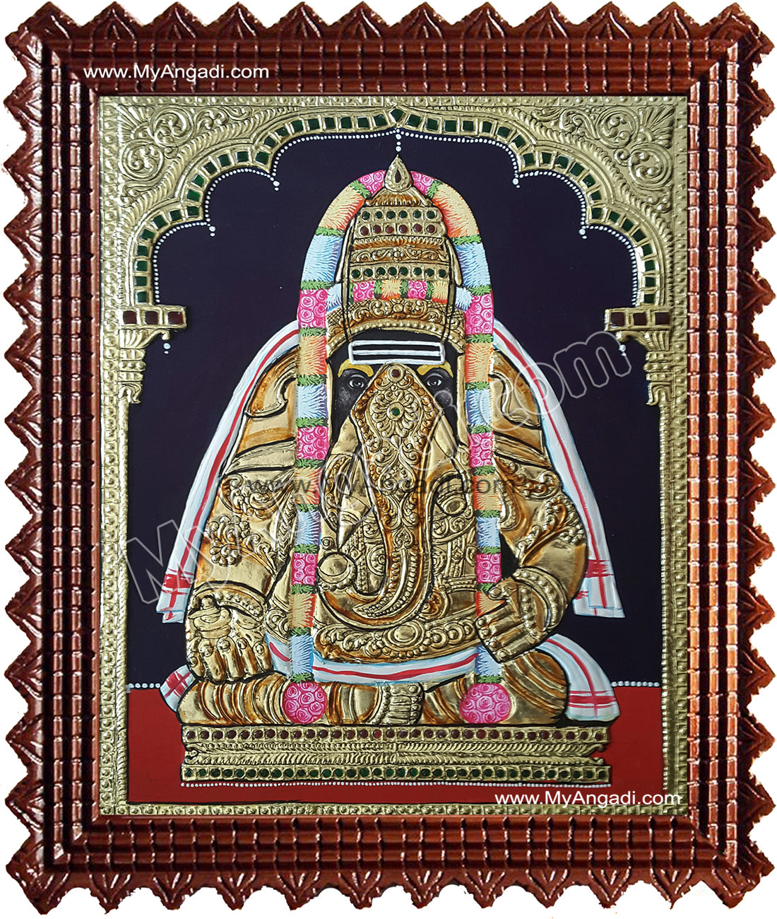 Pillayarpatti Vinayakar Tanjore Painting