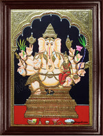 Vallaba Vinayakar Tanjore Painting