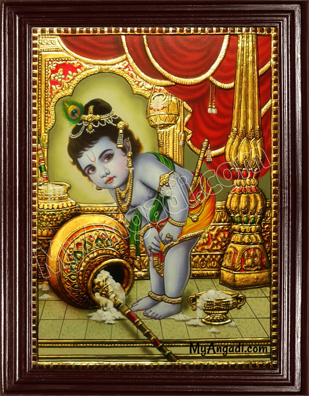 Butter Krishna Tanjore Painting