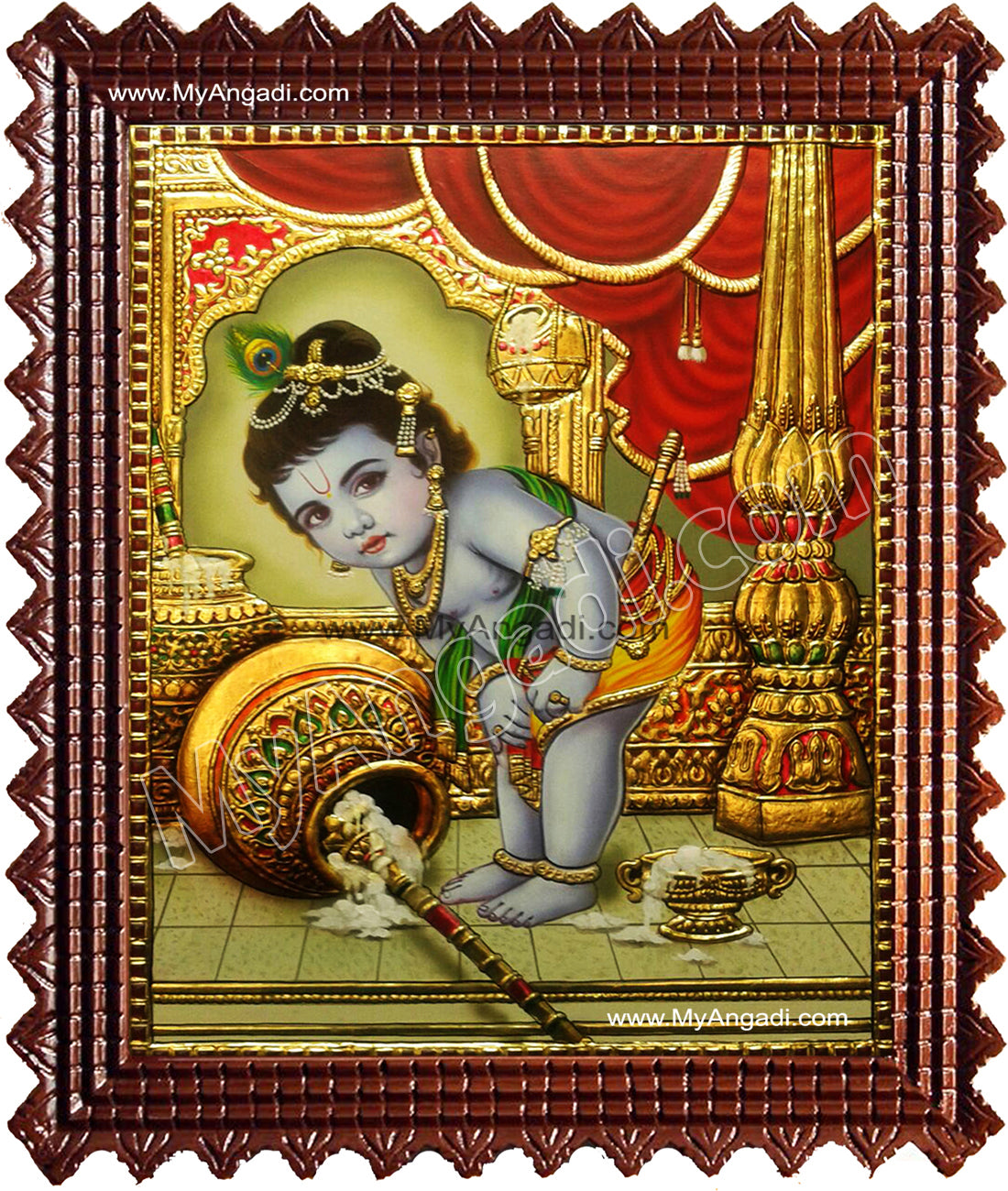Butter Krishna Tanjore Painting