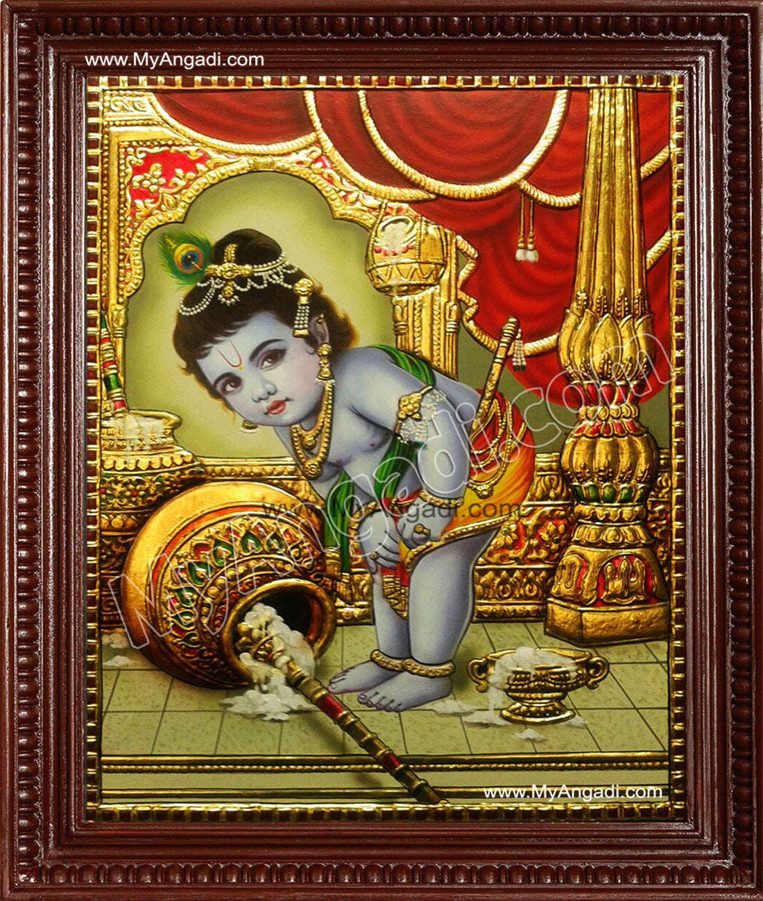 Butter Krishna Tanjore Painting