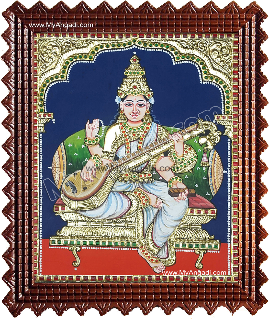Saraswathi Tanjore Painting