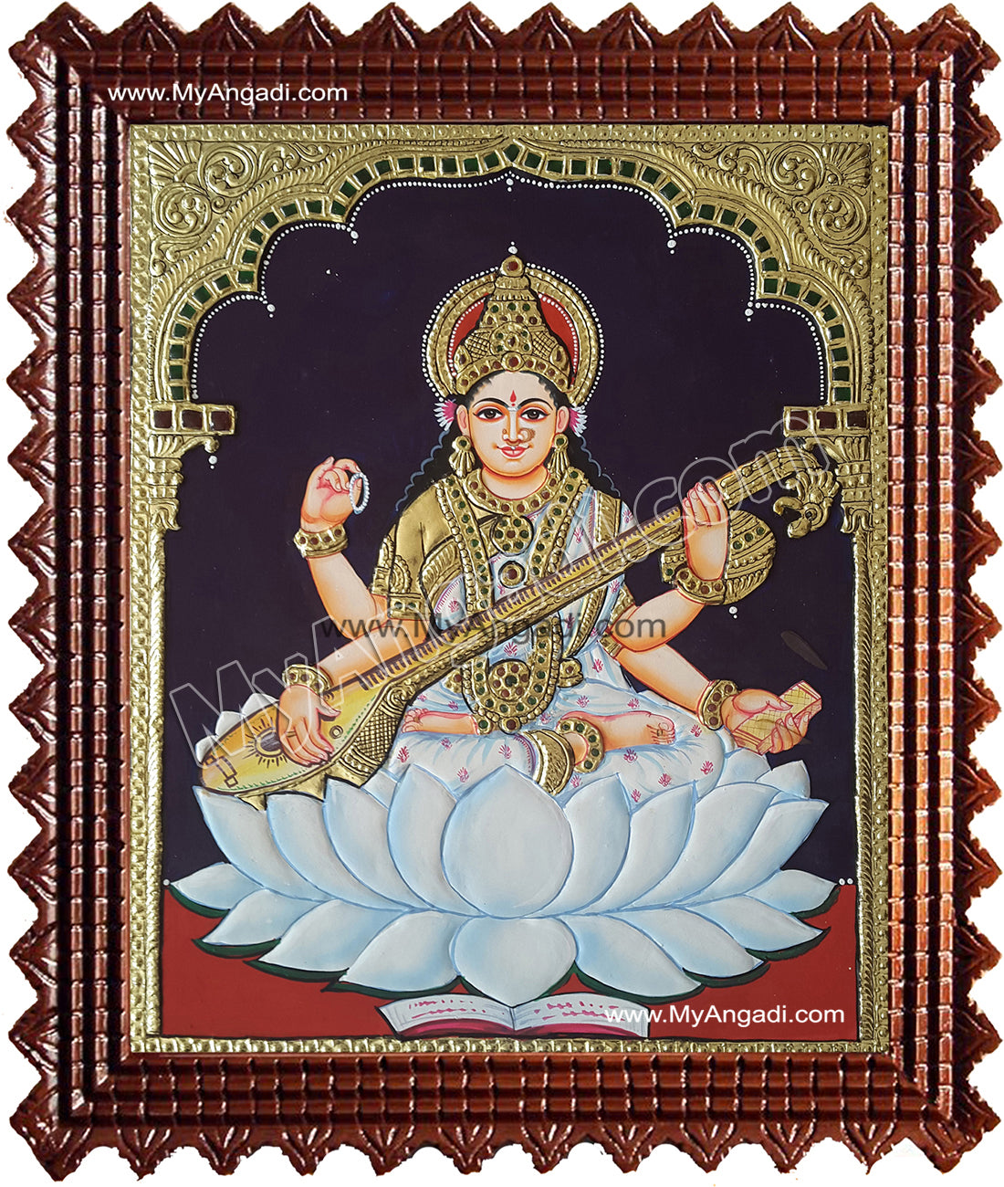 Saraswati Tanjore Painting