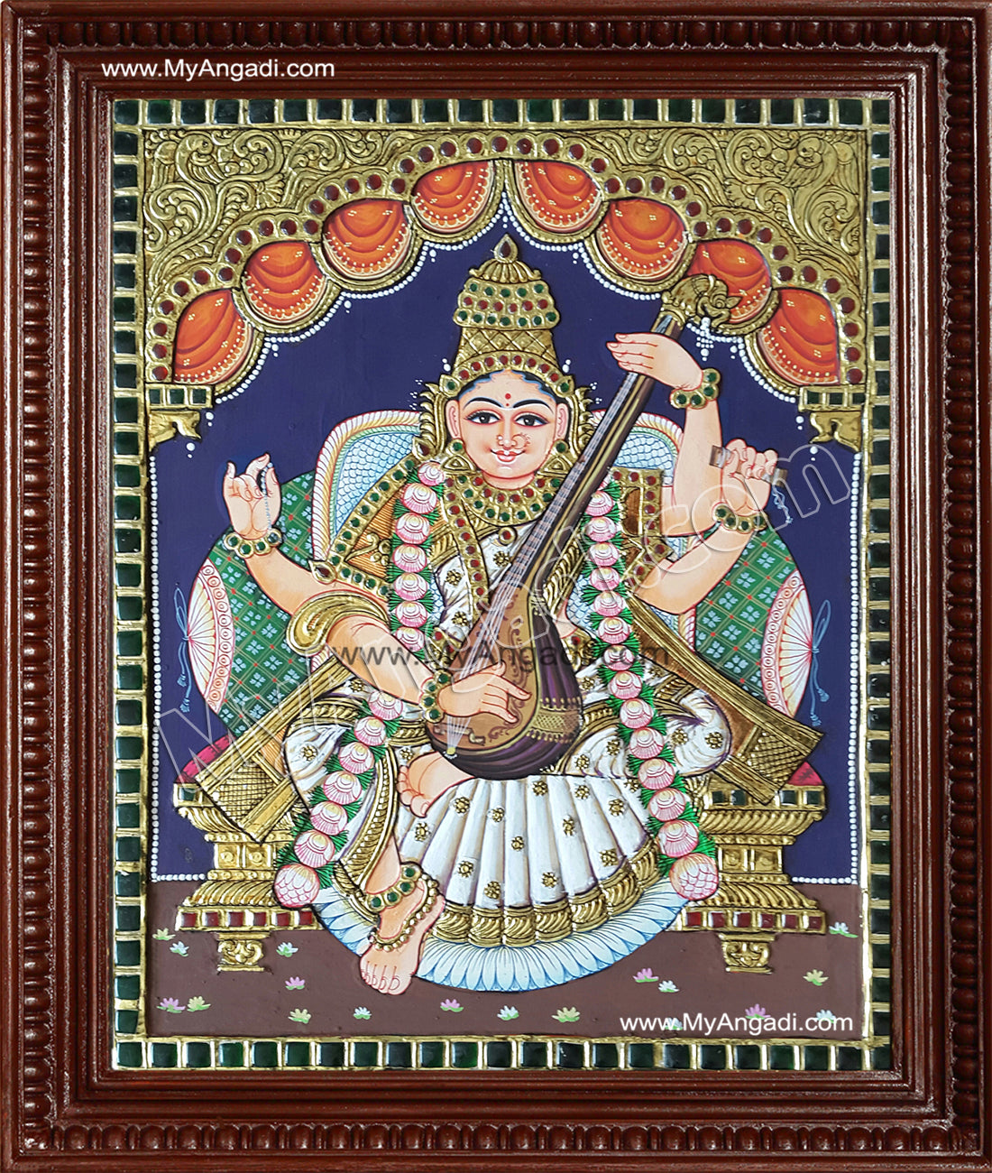 Saraswathi Tanjore Painting