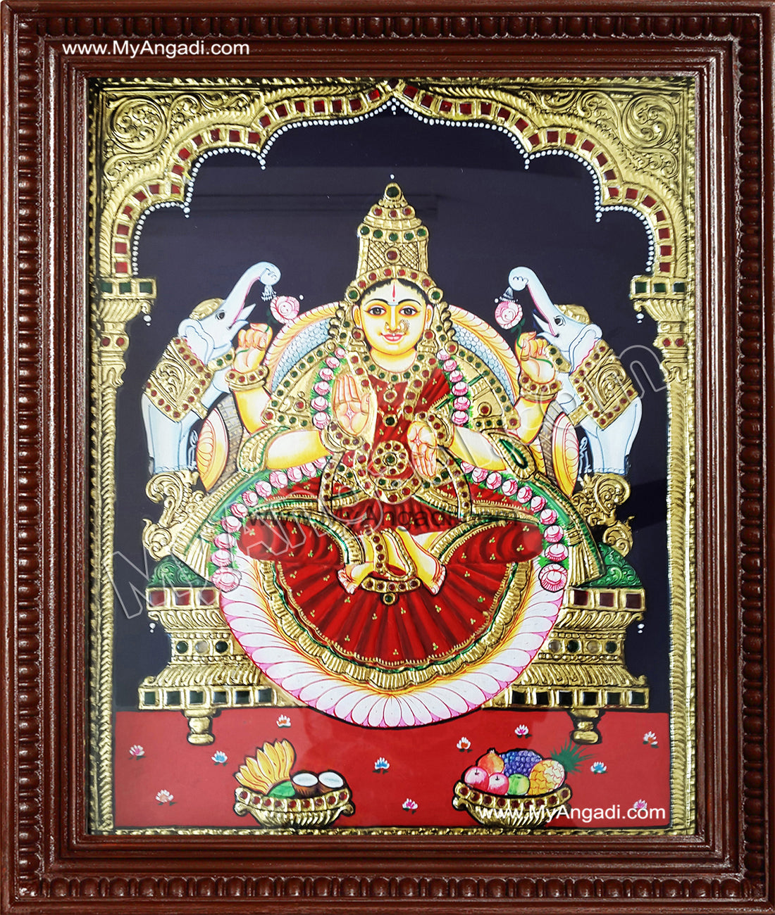 Gaja Lakshmi Tanjore Painting