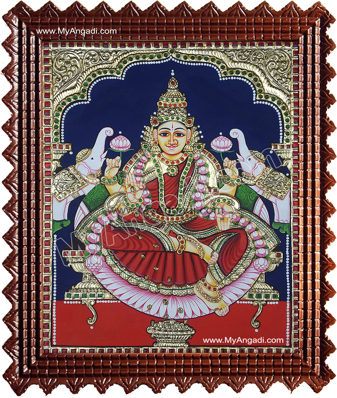 Gaja Lakshmi Tanjore Painting