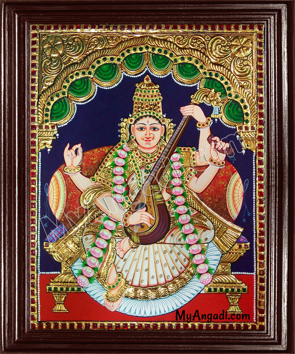 Saraswati Tanjore Painting