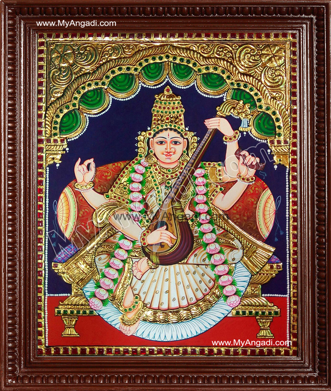 Saraswati Tanjore Painting