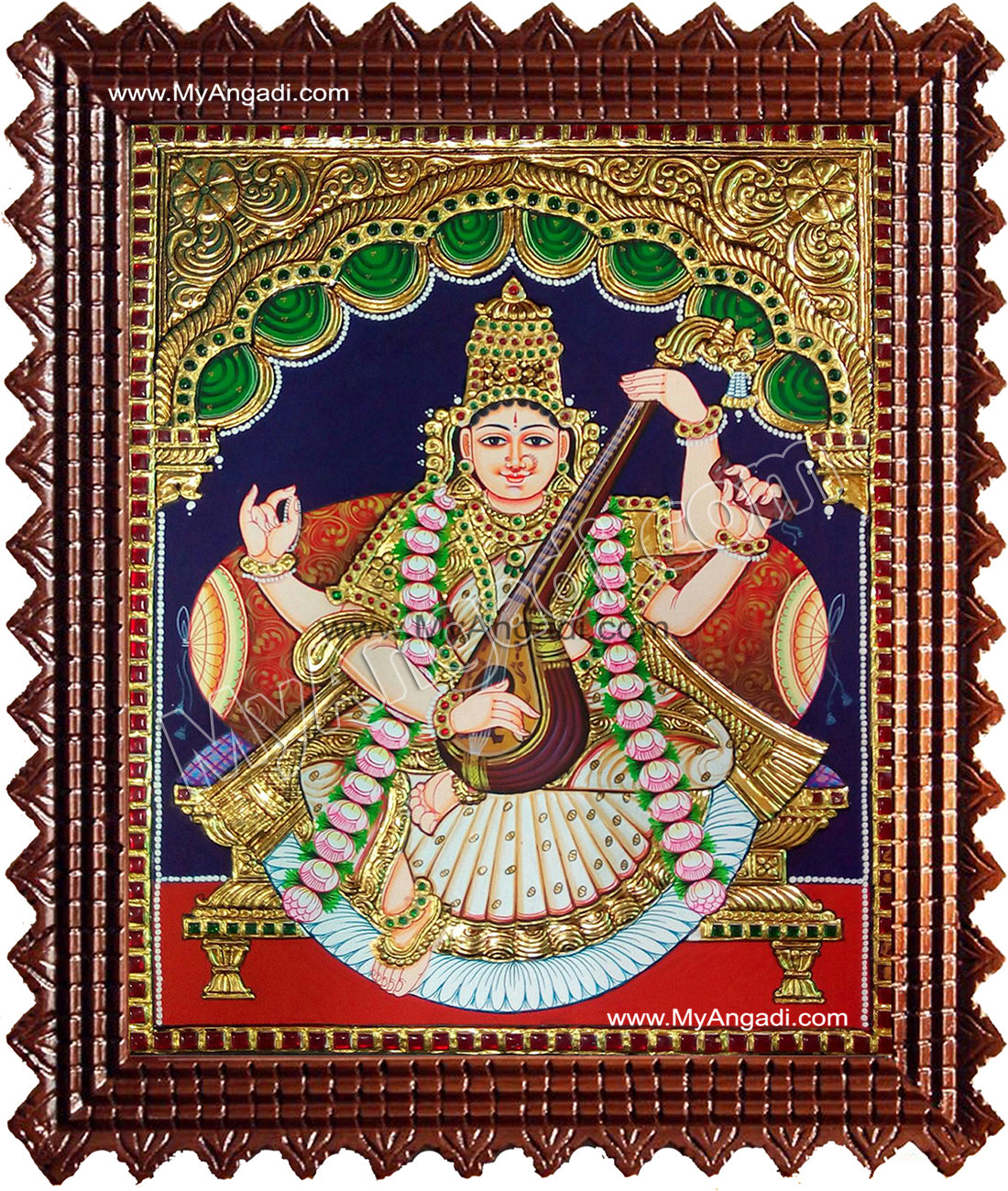 Saraswati Tanjore Painting