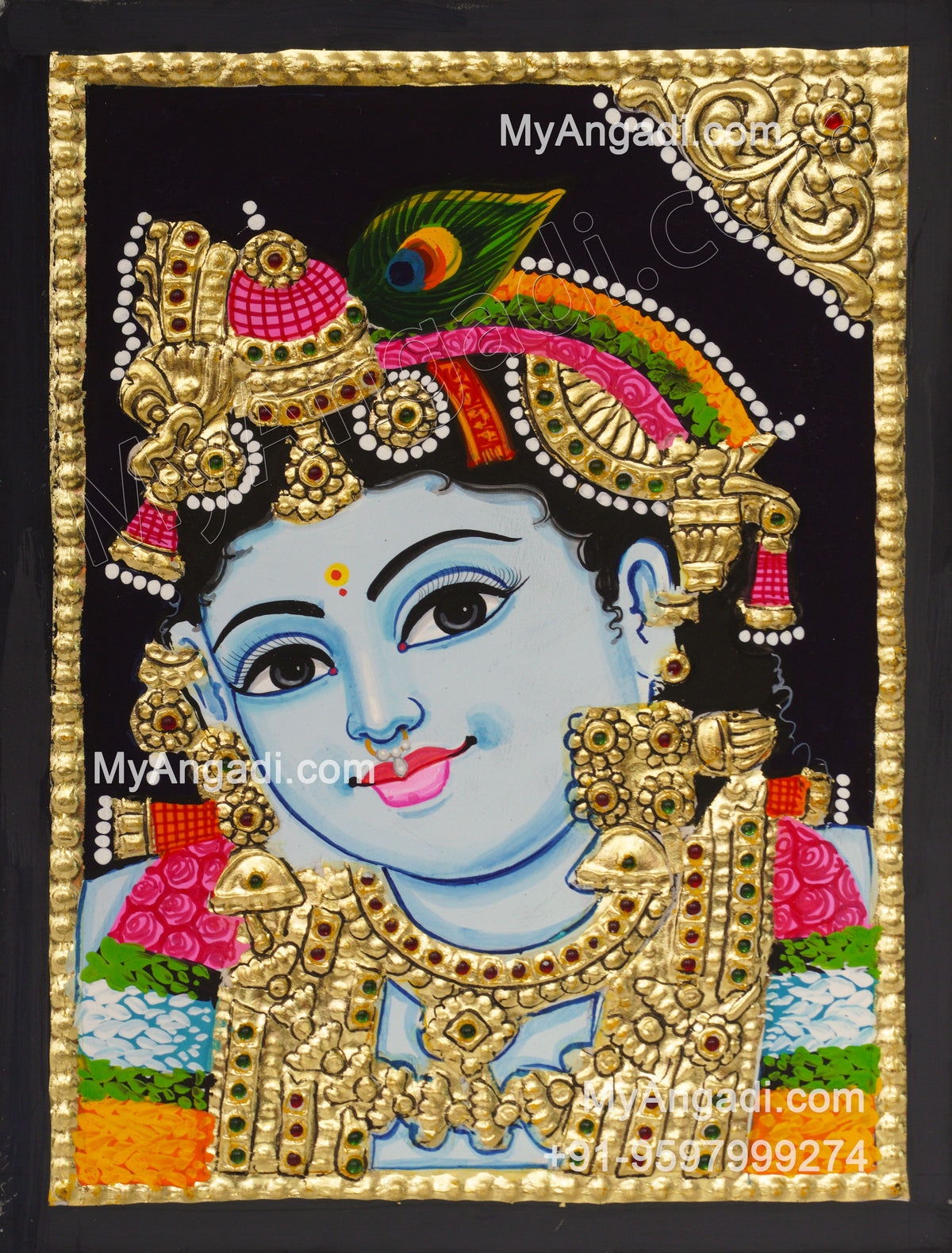 Baby Krishna Tanjore Paintings