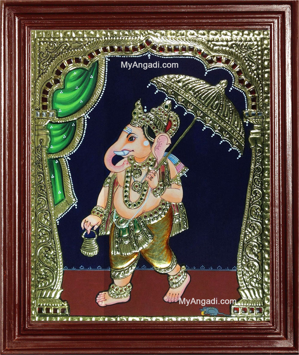 Mapillai Ganehsa Tanjore Painting