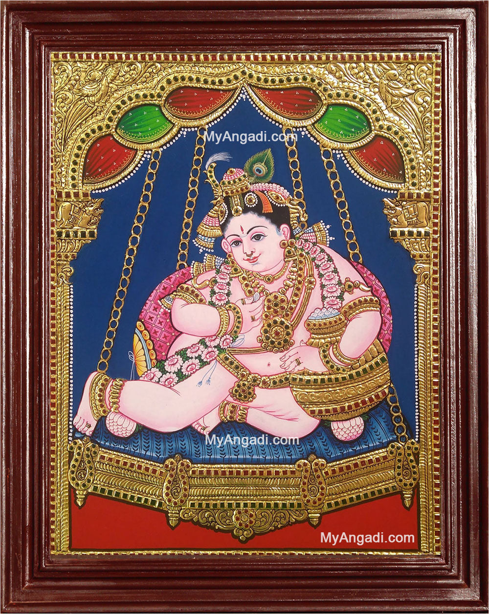Butter Krishna Tanjore Painting