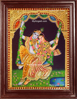 Jhula Radha Krishna Tanjore Painting, Krishna Tanjore Painting