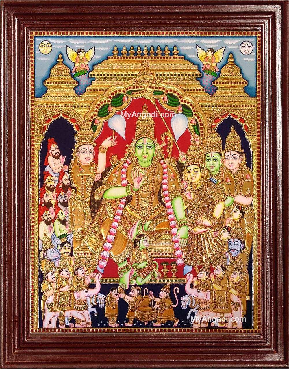 Sri Rama Pattabhishekam Tanjore Painting