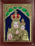 Mary with Jesus Christ Tanjore Painting