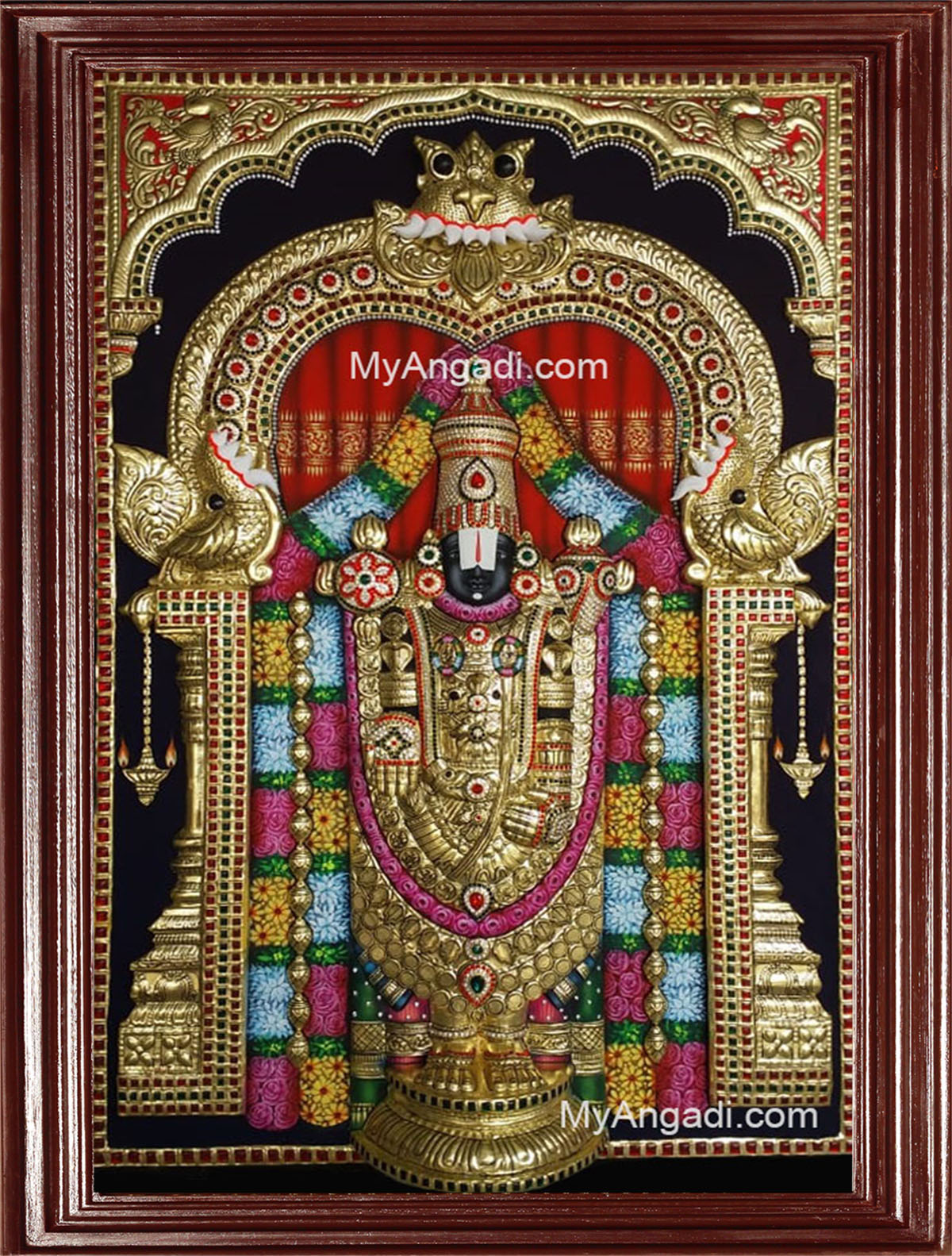 3D Tirupathi Venkateswara Tanjore Painting