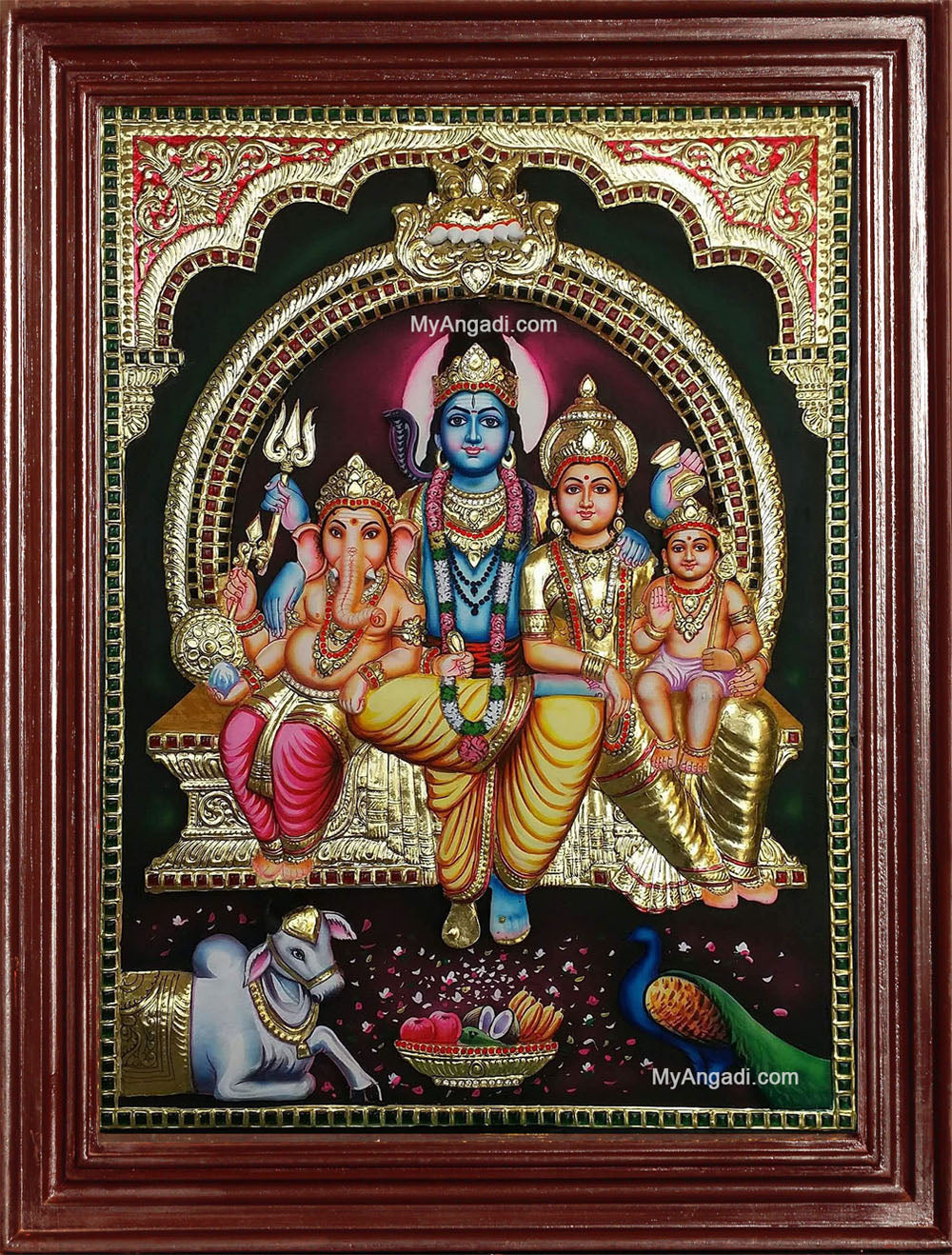 3D Shiva Durbar Tanjore Painting