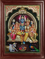 3D Shiva Durbar Tanjore Painting
