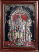 Thiruchendur Murugan 3D Tanjore Painting