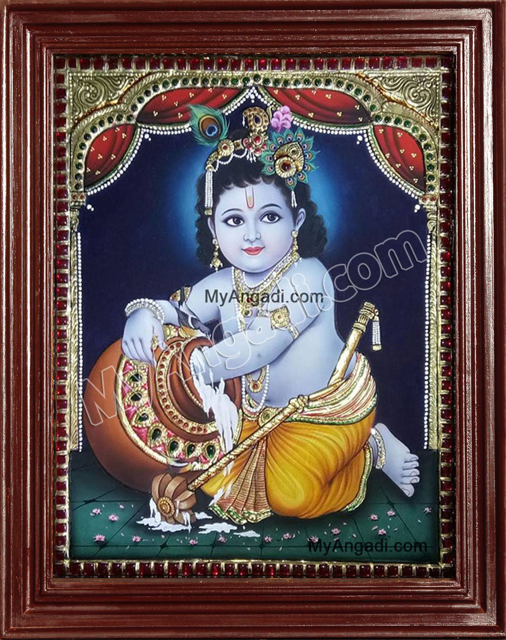 Butter Krishna Tanjore Painting