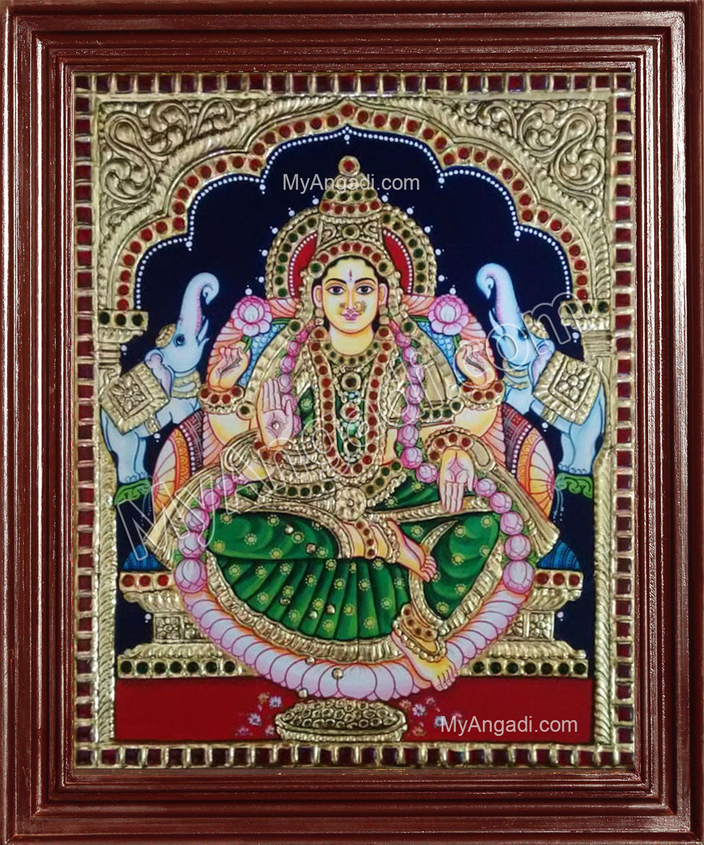Gaja Lakshmi Tanjore Painting