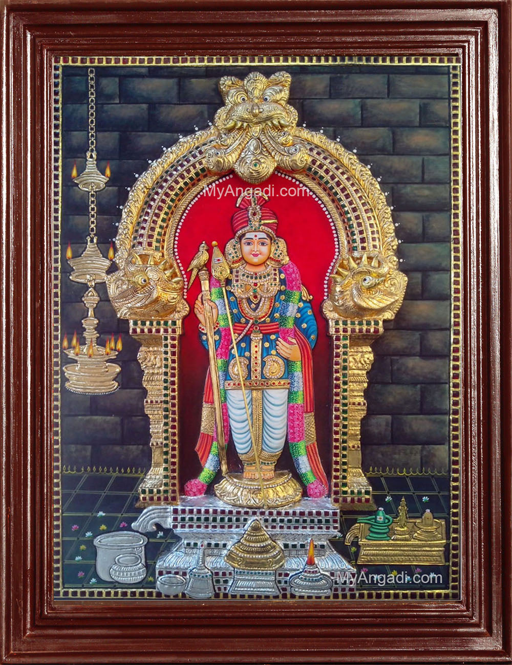 Murugan 3D Tanjore Painting