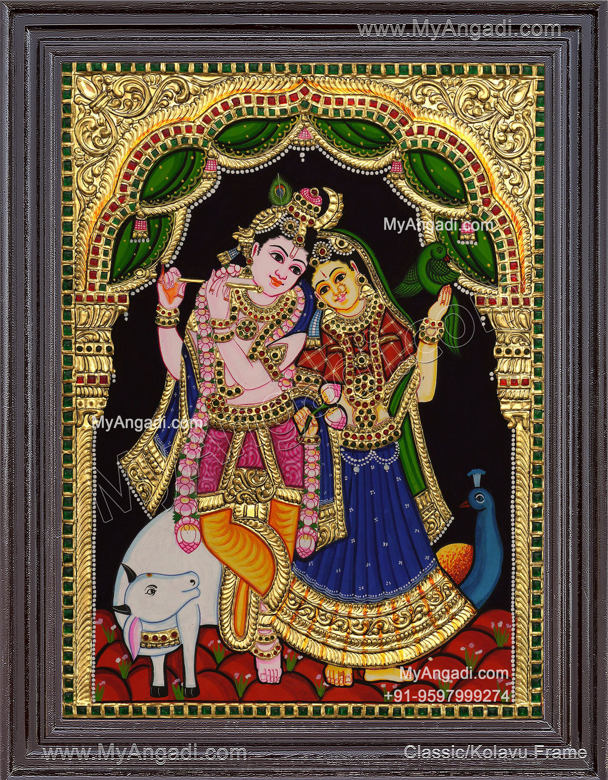 Radha Krishna Tanjore Painting