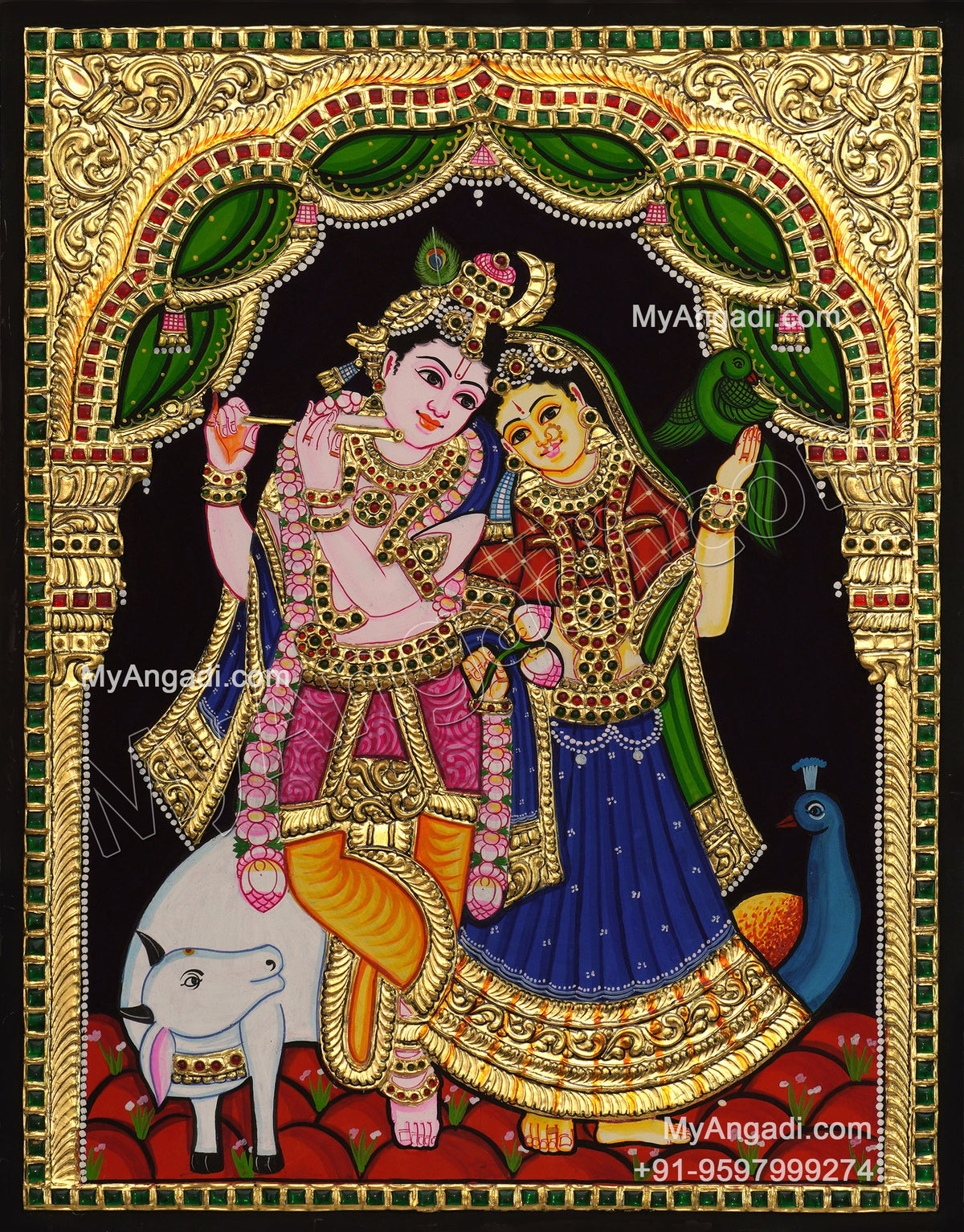 Radha Krishna Tanjore Painting
