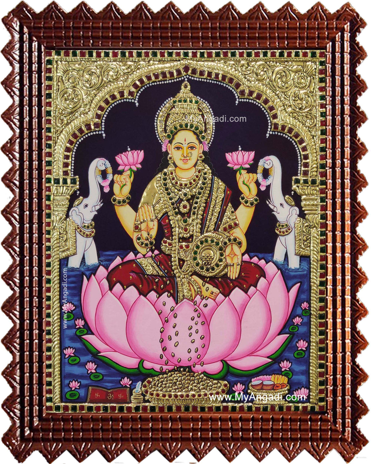 Gaja Lakshmi Tanjore Painting