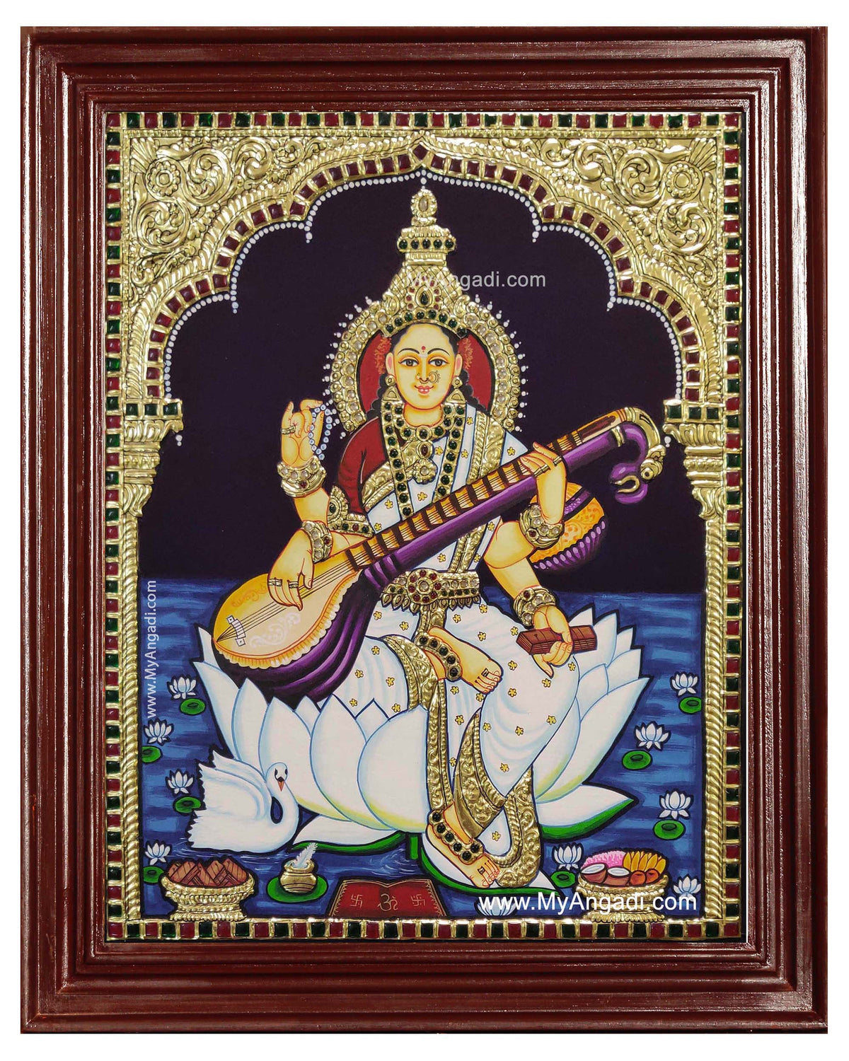 Saraswathi Tanjore Painting