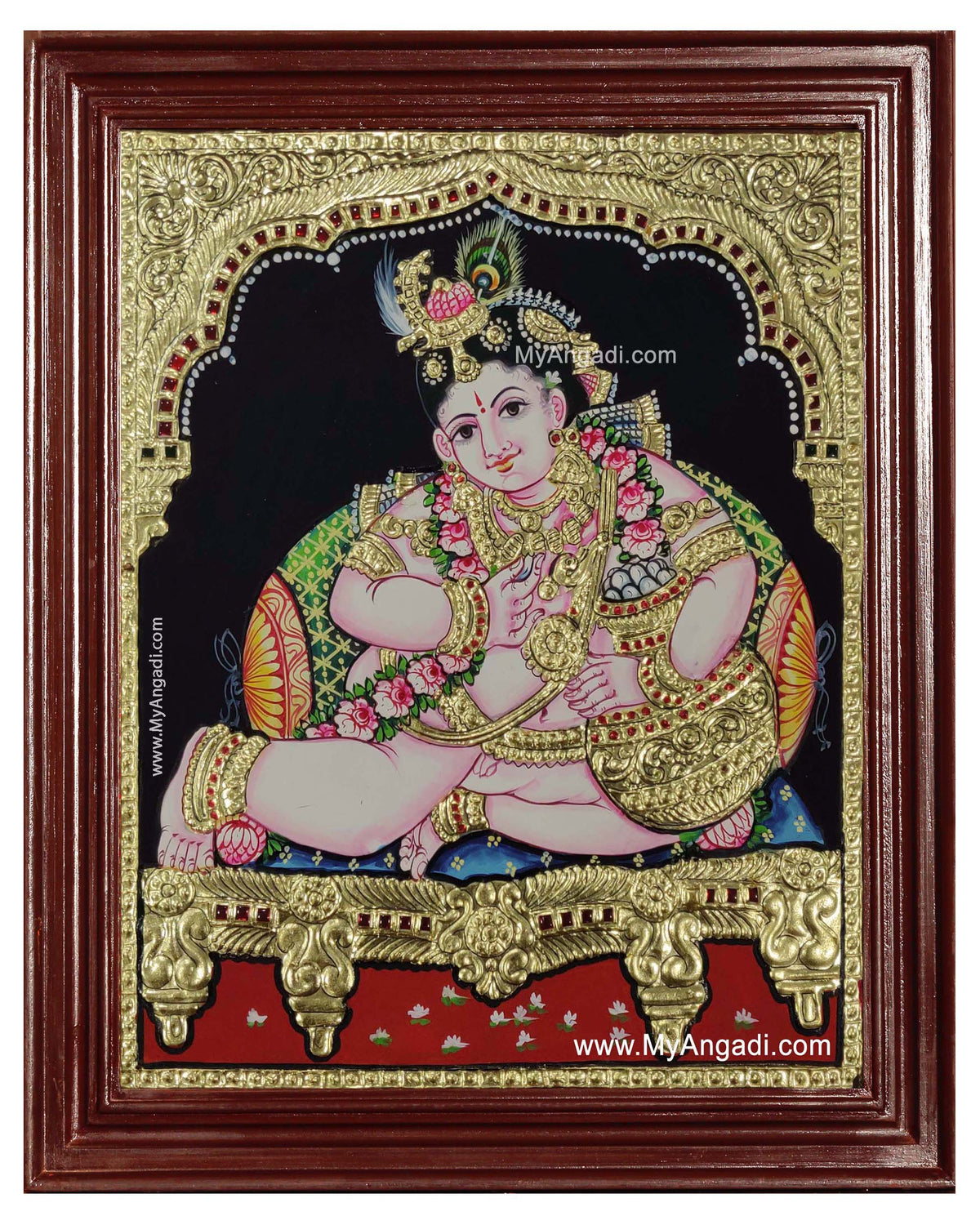 Vennai Thaazi Krishna Tanjore Painting
