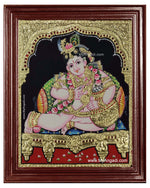 Vennai Thaazi Krishna Tanjore Painting