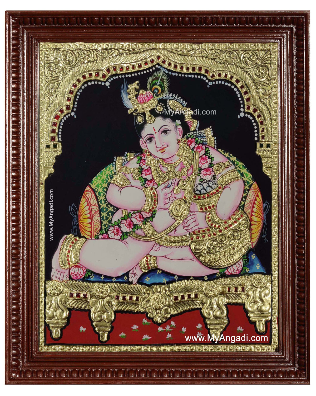 Vennai Thaazi Krishna Tanjore Painting