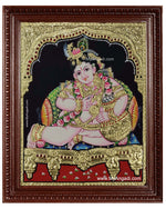 Vennai Thaazi Krishna Tanjore Painting