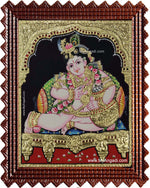 Vennai Thaazi Krishna Tanjore Painting