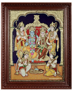 Ramar Sita Lakshmanan Hanuman Tanjore Painting