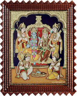 Ramar Sita Lakshmanan Hanuman Tanjore Painting