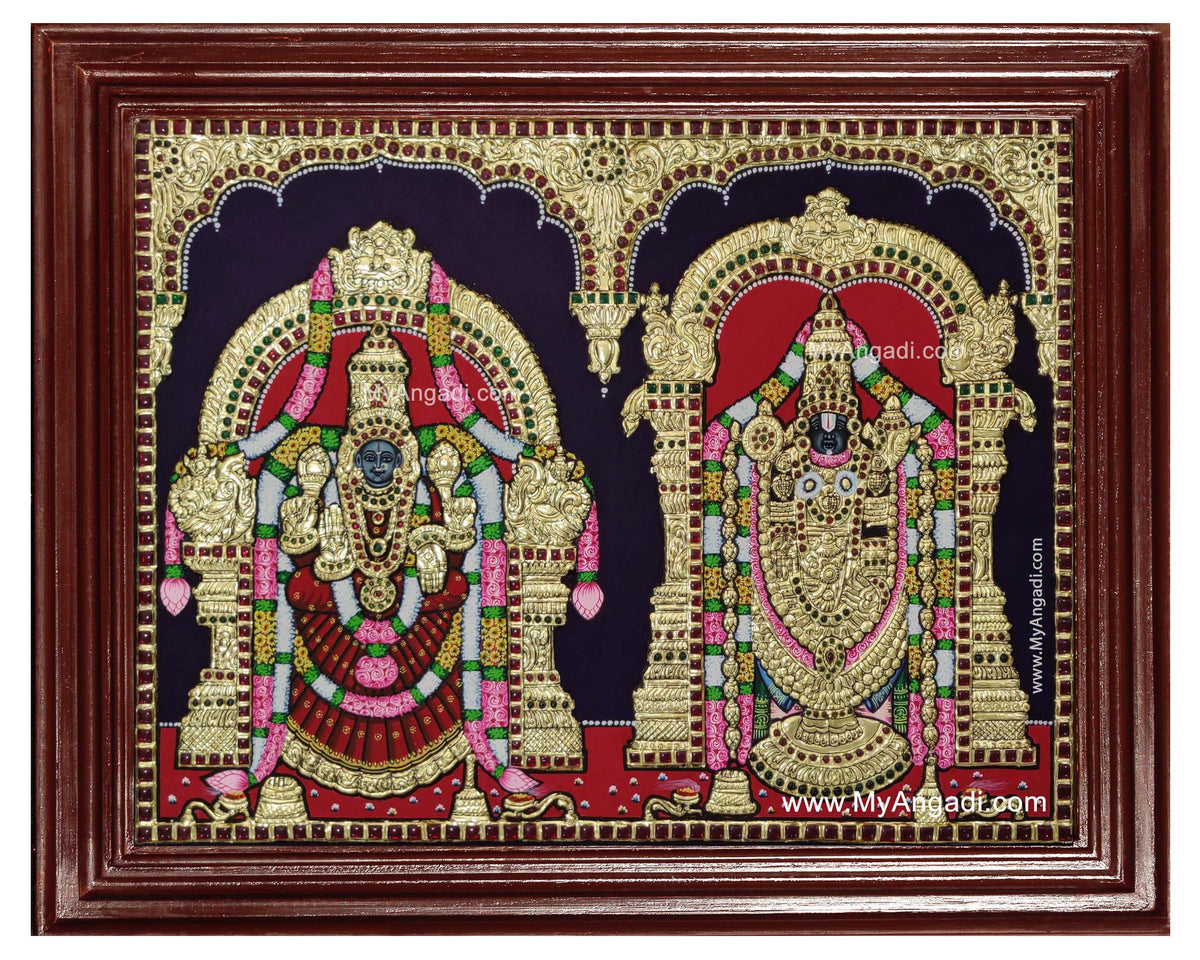 Balaji Padmavathi Thayar Tanjore Painting