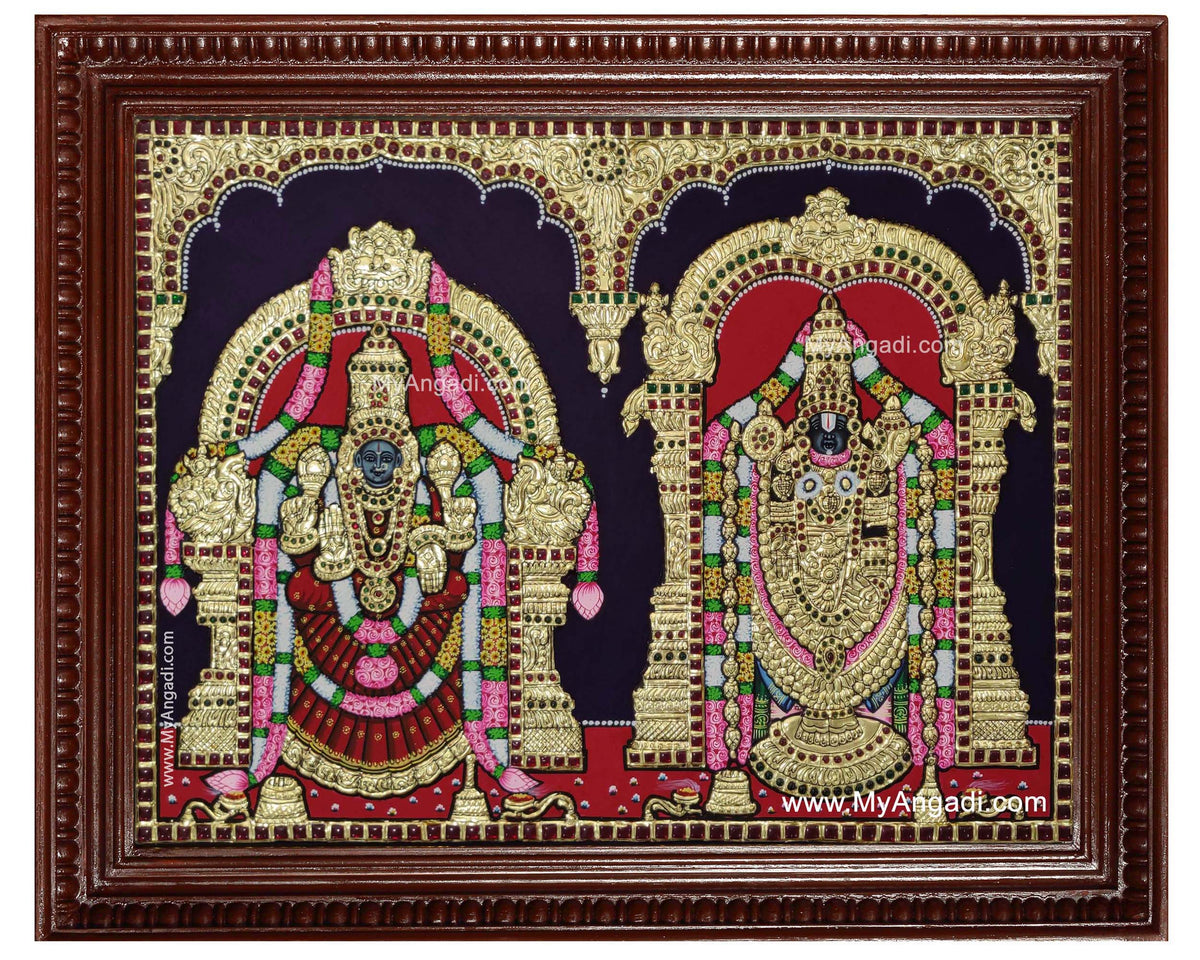Balaji Padmavathi Thayar Tanjore Painting
