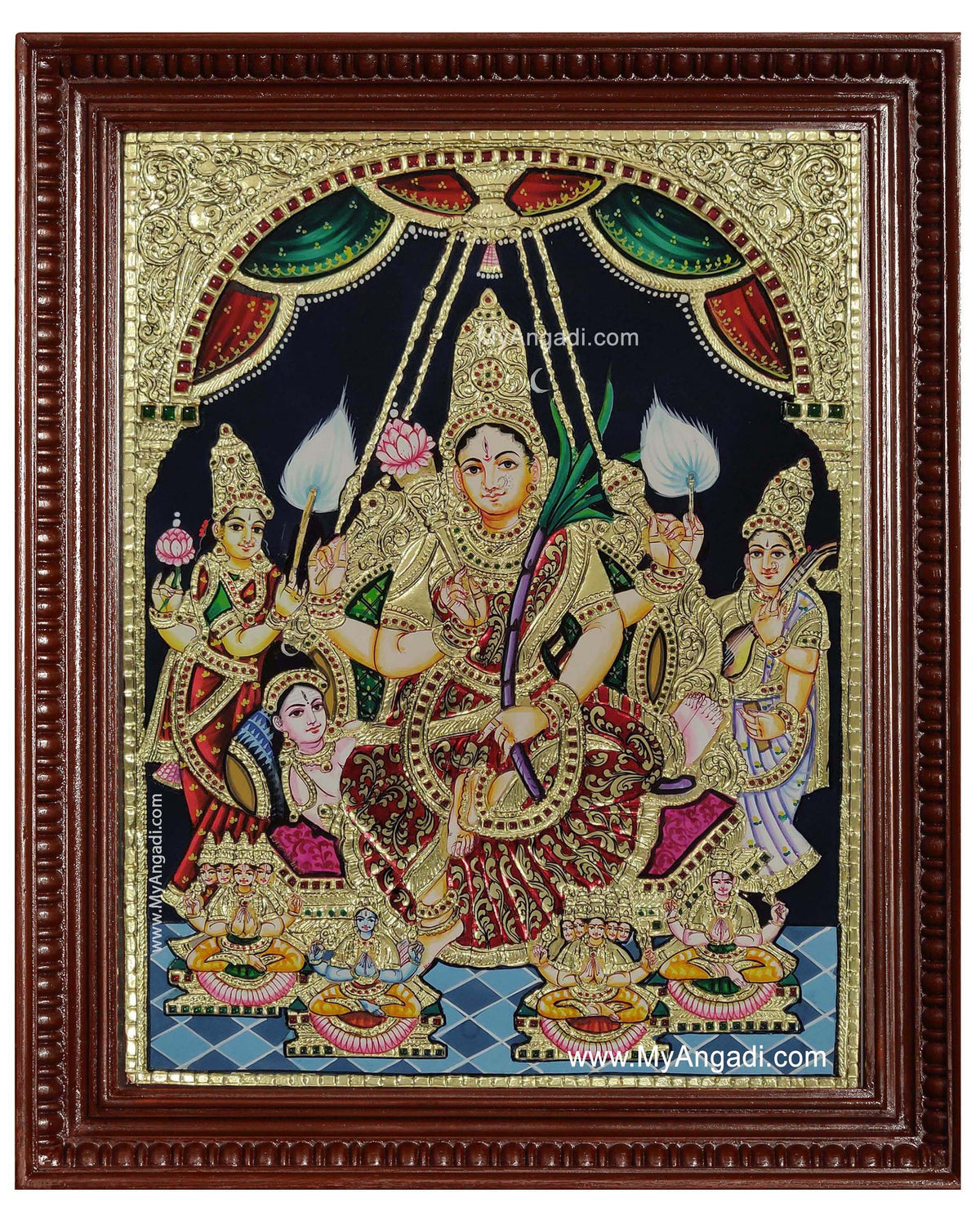 Raja Rajeshwari Tanjore Painting