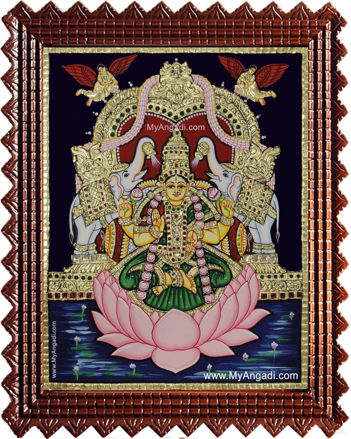 Gaja Lakshmi Tanjore Painting