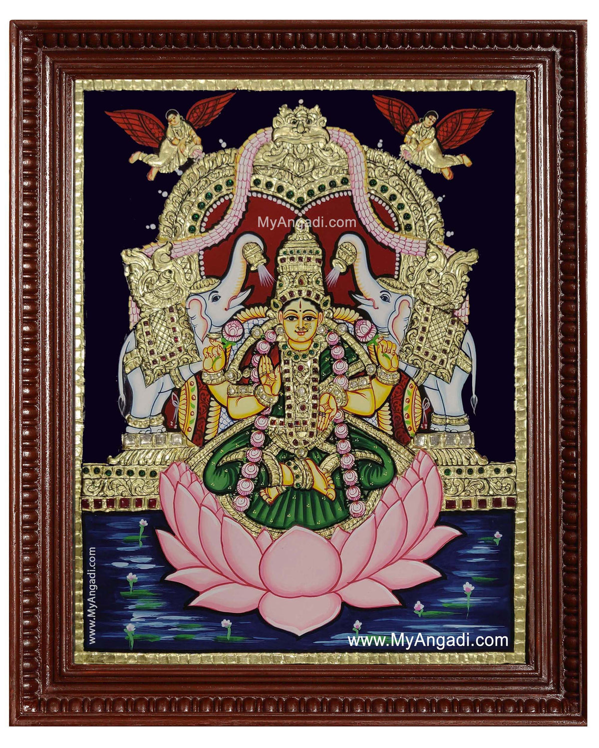 Gaja Lakshmi Tanjore Painting
