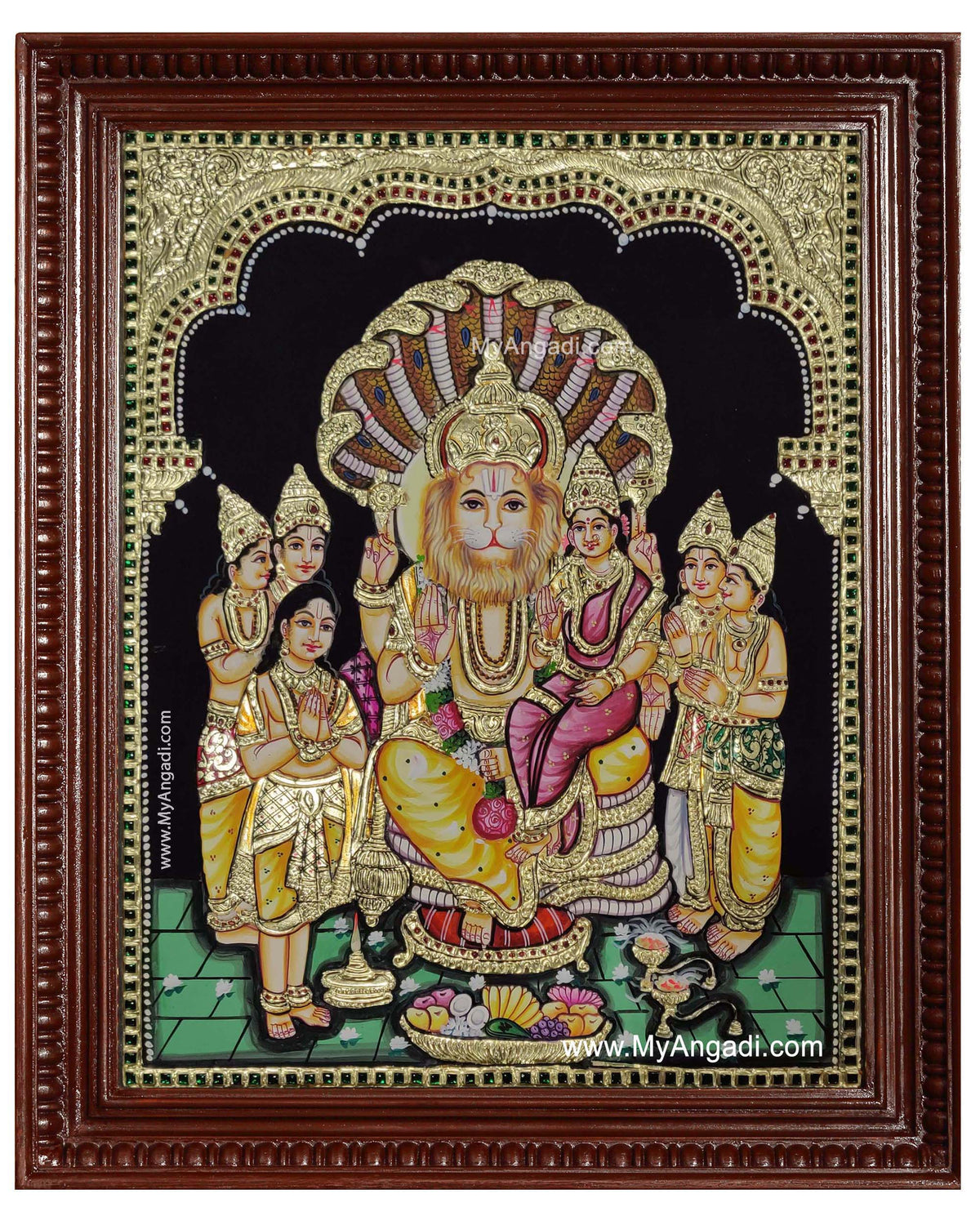 Lakshmi Narasimmar Tanjore Painting