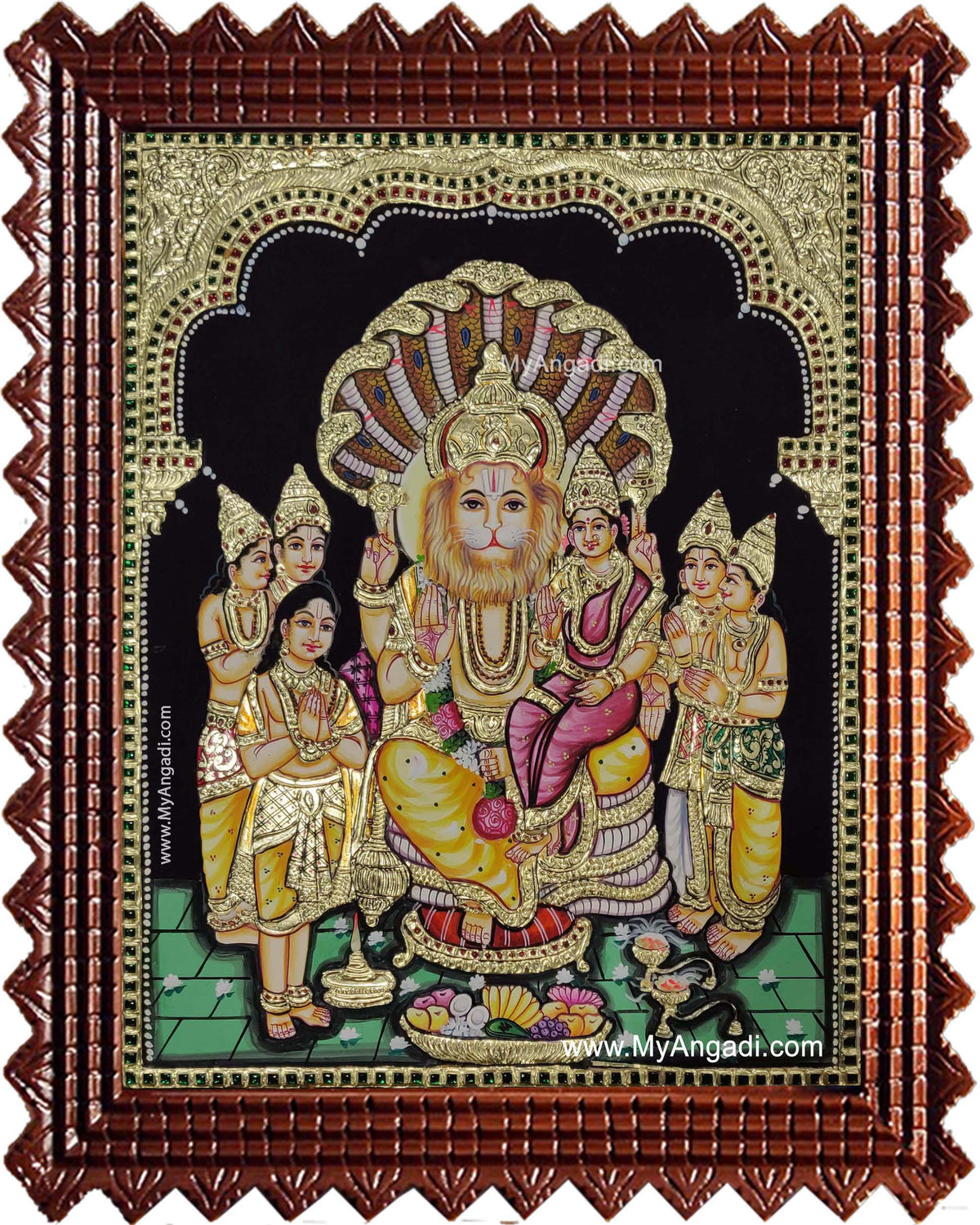 Lakshmi Narasimmar Tanjore Painting
